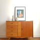Vintage Scandinavian wooden row