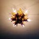 Golden metal ceiling light, Banci Firenze, 1970