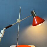Mid-century red desk lamp