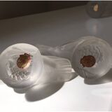 Sculpture of Birds in Molded Glass, Art Deco Bohemian Style, Lalique Sabino