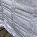 Square tablecloth embroidered JB cotton damask squares