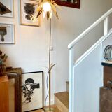 Gold metal flower lamppost