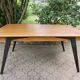 Large table with compass legs. Italian design 1960