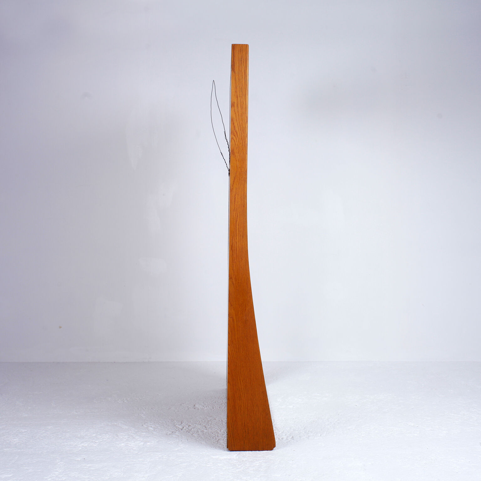 Miroir en chêne 77 x 120 cm avec tablette Suède des années 60