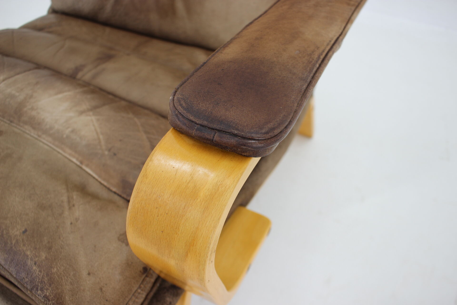 1970s Yngve Ekström "Contino" Leather Armachair,Sweden