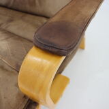 1970s Yngve Ekström "Contino" Leather Armachair,Sweden