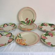 Cherry slip plate signed Francesco Guarino, 1970s