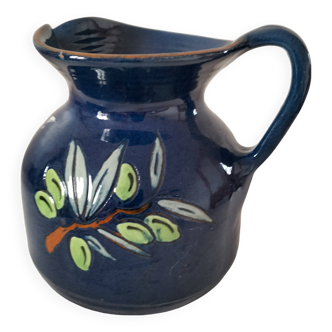 Glazed earthenware pitcher