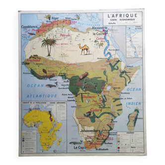 Vintage school map mdi: Africa-Europe economic.