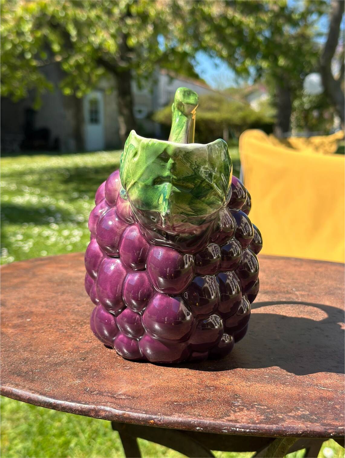 Pichet carafe Barbotine zoomorphic Vintage Grape - Water/Wine Carafe Ceramic