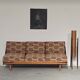 Folding sofa bed Canapé banquette Interier Praha 1960 floral pattern fabric