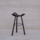 Set of Three Stained Blackened Mid-Century 'Marbella' Bar Stools