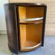 Art Deco rotating round bar in two-tone wood