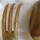 Old corn and silver salad cutlery