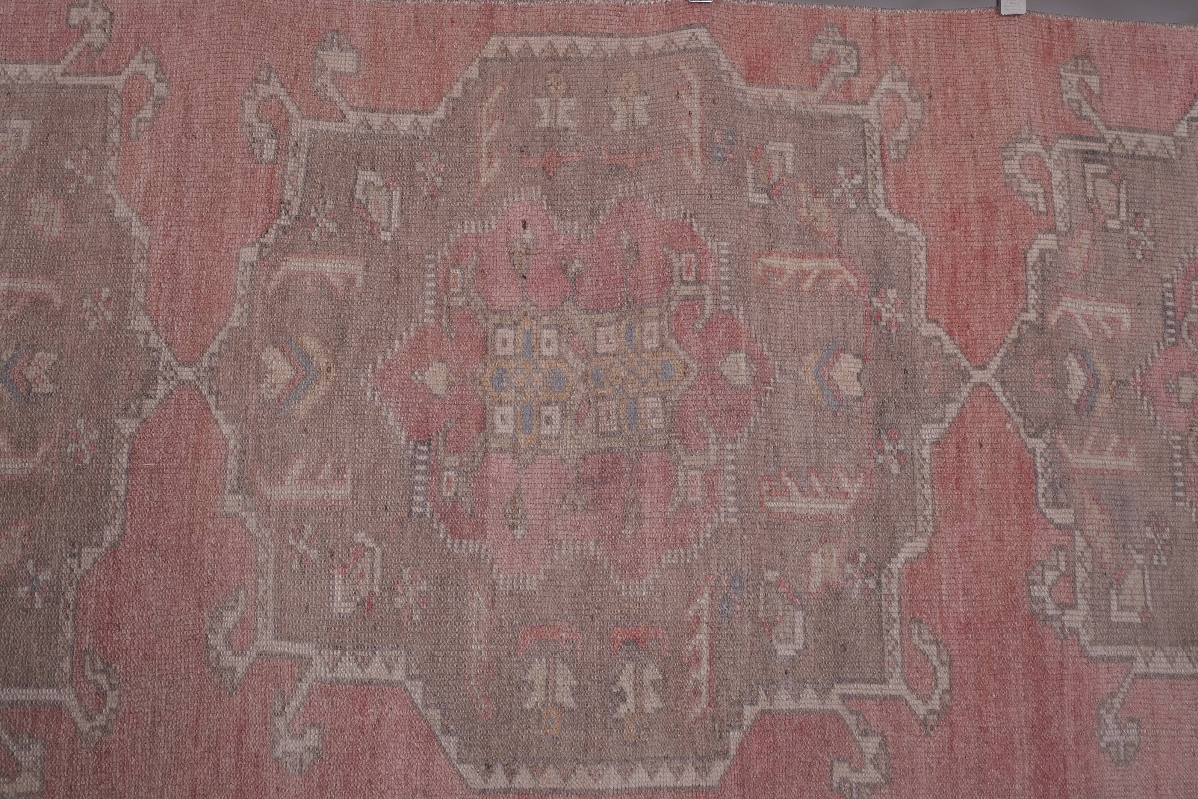 Vintage Turkish rug from Oushak, hand-woven 100x353 cm