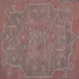 Vintage Turkish rug from Oushak, hand-woven 100x353 cm