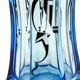 Art Deco vase, blue crystal, designed by K. Palda, Czechoslovakia, 1930s