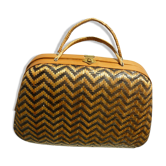 Valise en osier deux couleurs