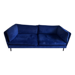 Canapé Made en velours - bleu
