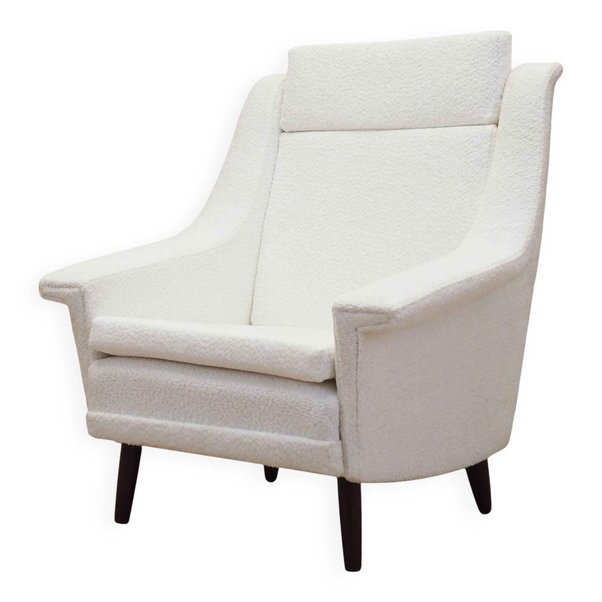 White armchair, Danish design, 1970s, production: Denmark