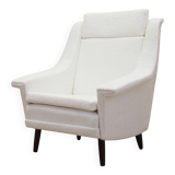 White armchair, Danish design, 1970s, production: Denmark