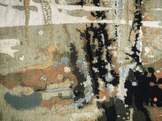 Tapestry "Vespérale" by Thérèse Le Guen for Robert Four in Aubusson, France (circa 1965)