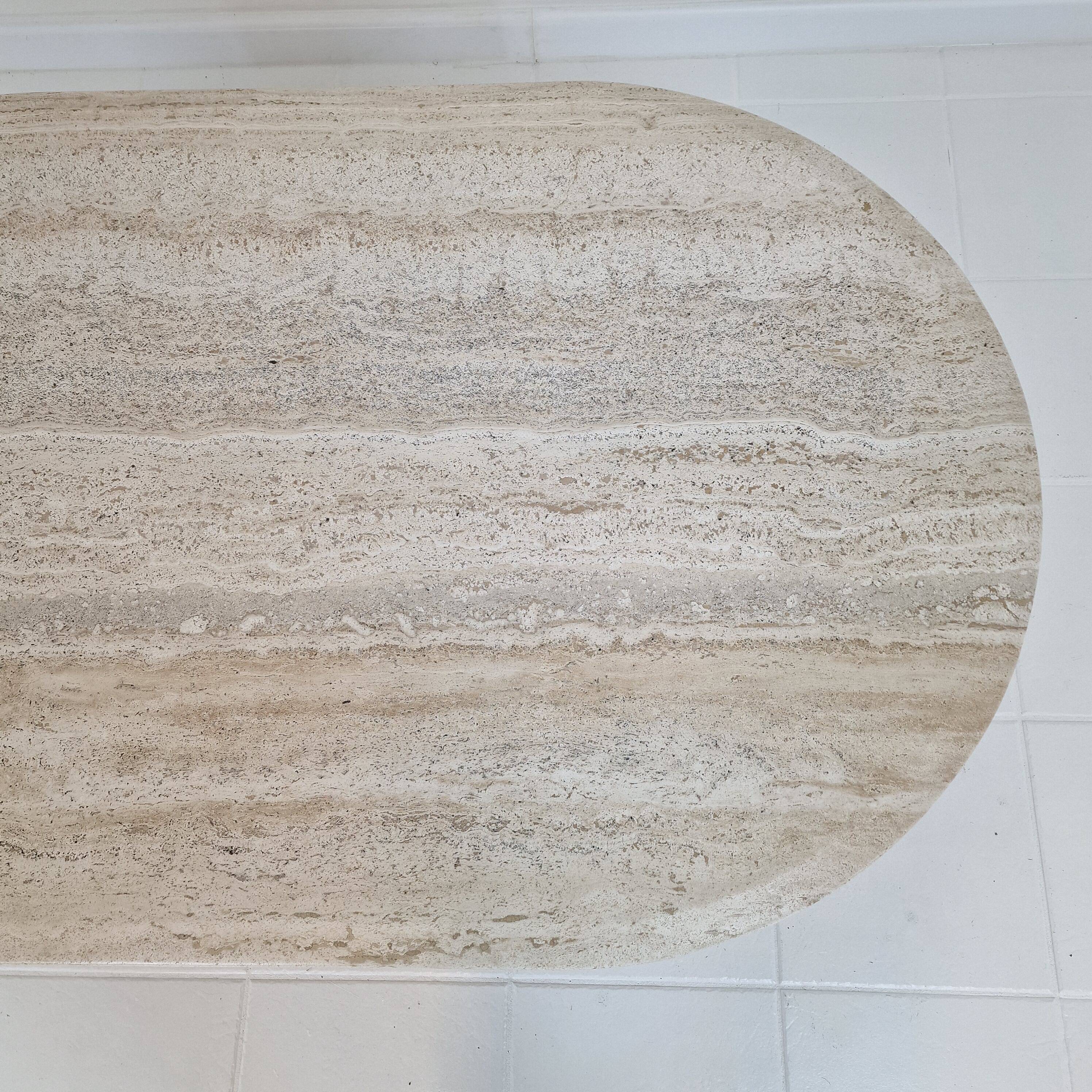 Travertine Coffee or Side Table, Italy 1980s