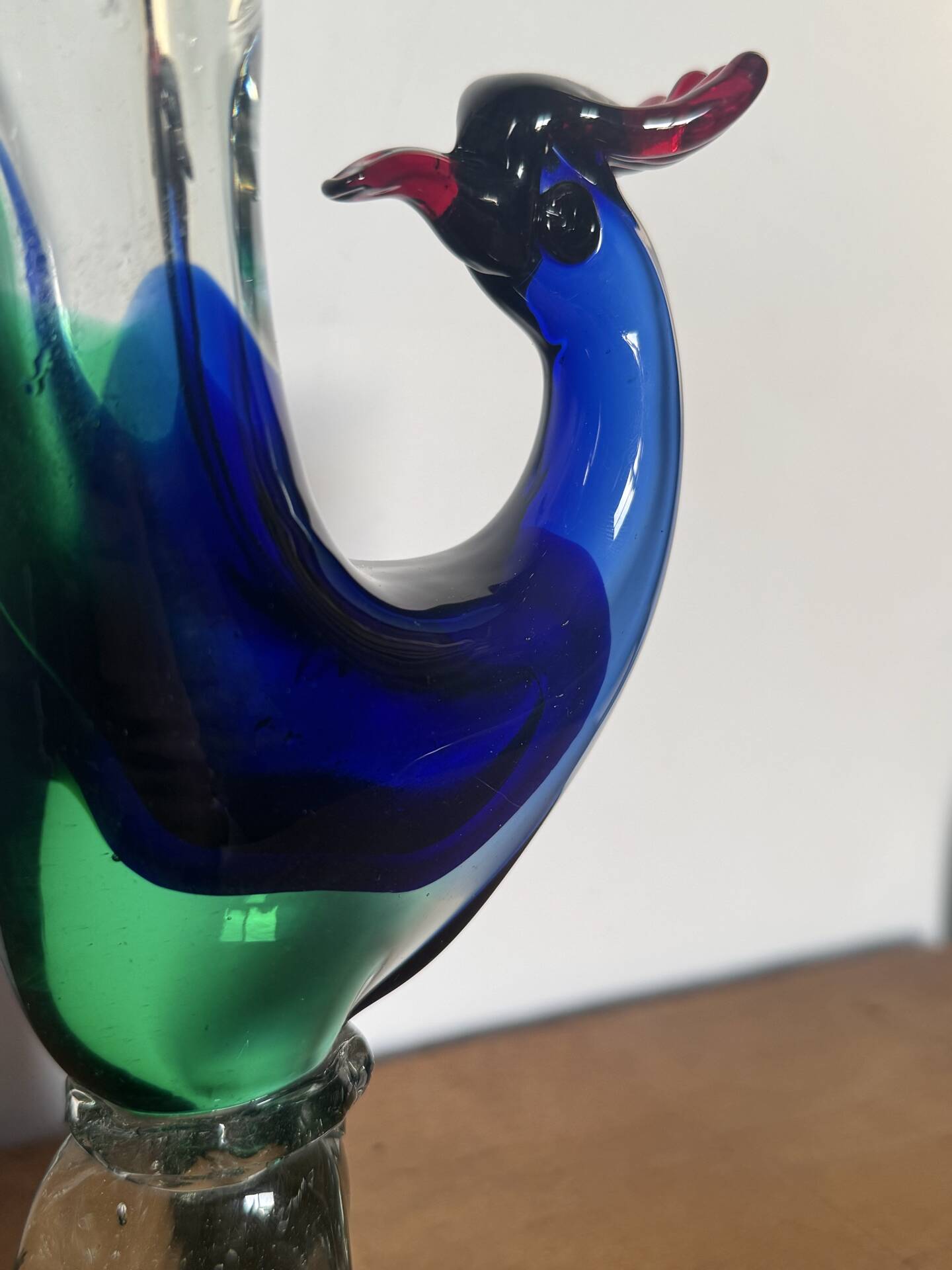 Vintage Murano Sommerso glass bird