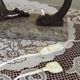 French Art Deco Table Lamp – Kneeling Girl with Dog & Clichy Glass Shade