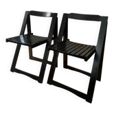 Lot de 2 chaises pliantes style Aldo Jacober
