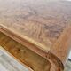 1950s Art Decò writing desk in walnut burl and blond walnut