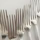Nine large Ercuis silver-plated forks