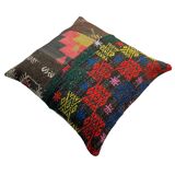 Vintage turkish kilim cushion cover , 55 x 55 cm