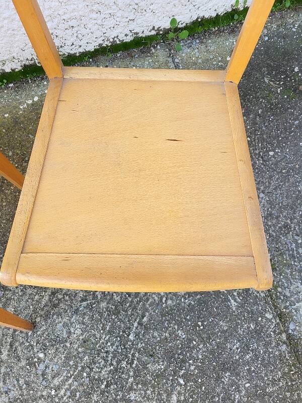 Serie de 3 chaises bistrot 1950