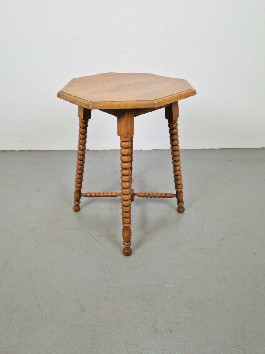 Vintage Dutch Bobbin Side Table, 1930s