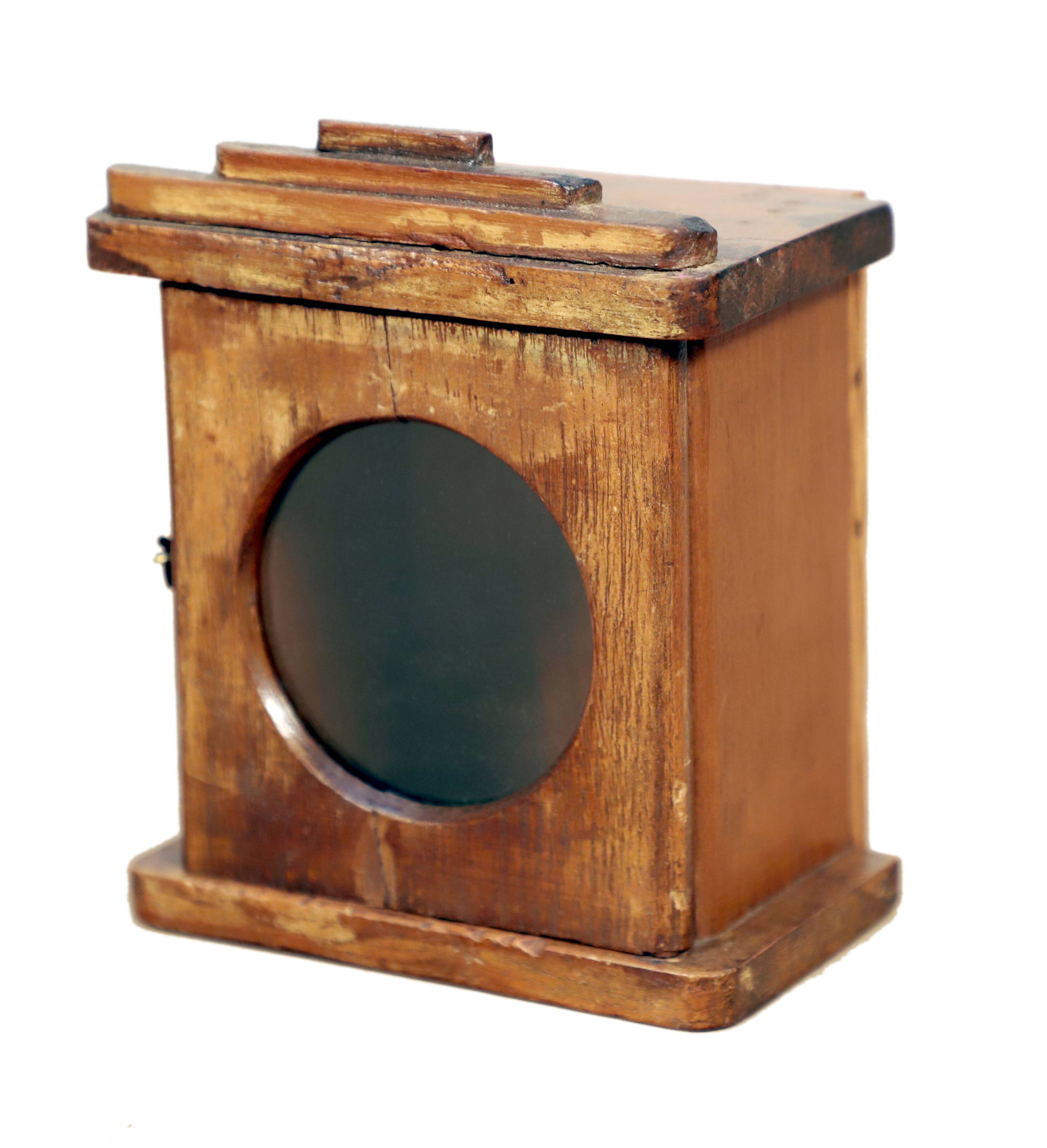 Old Burmese teak clock box