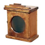 Old Burmese teak clock box