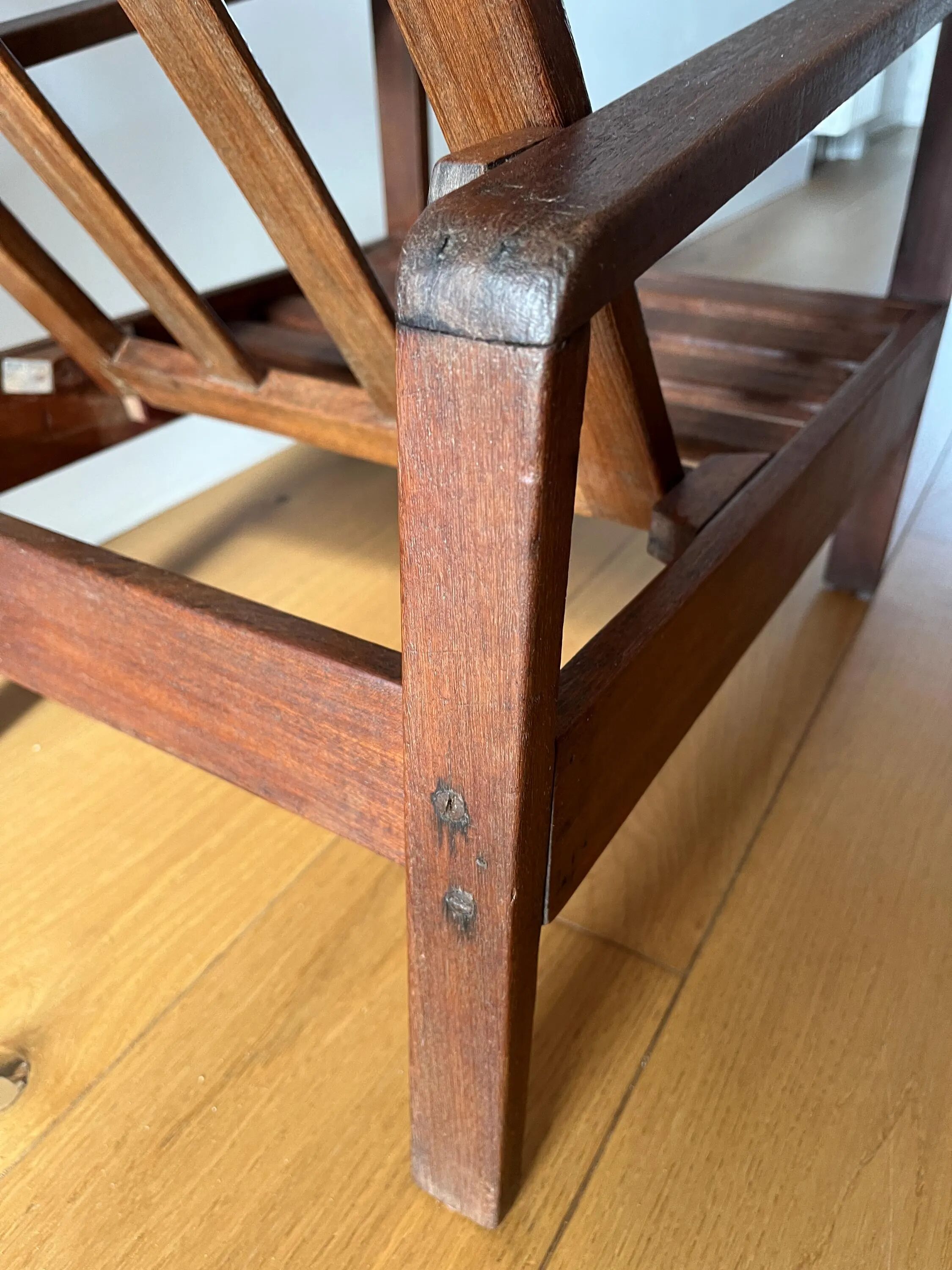 Vintage wooden armchair for children 1960