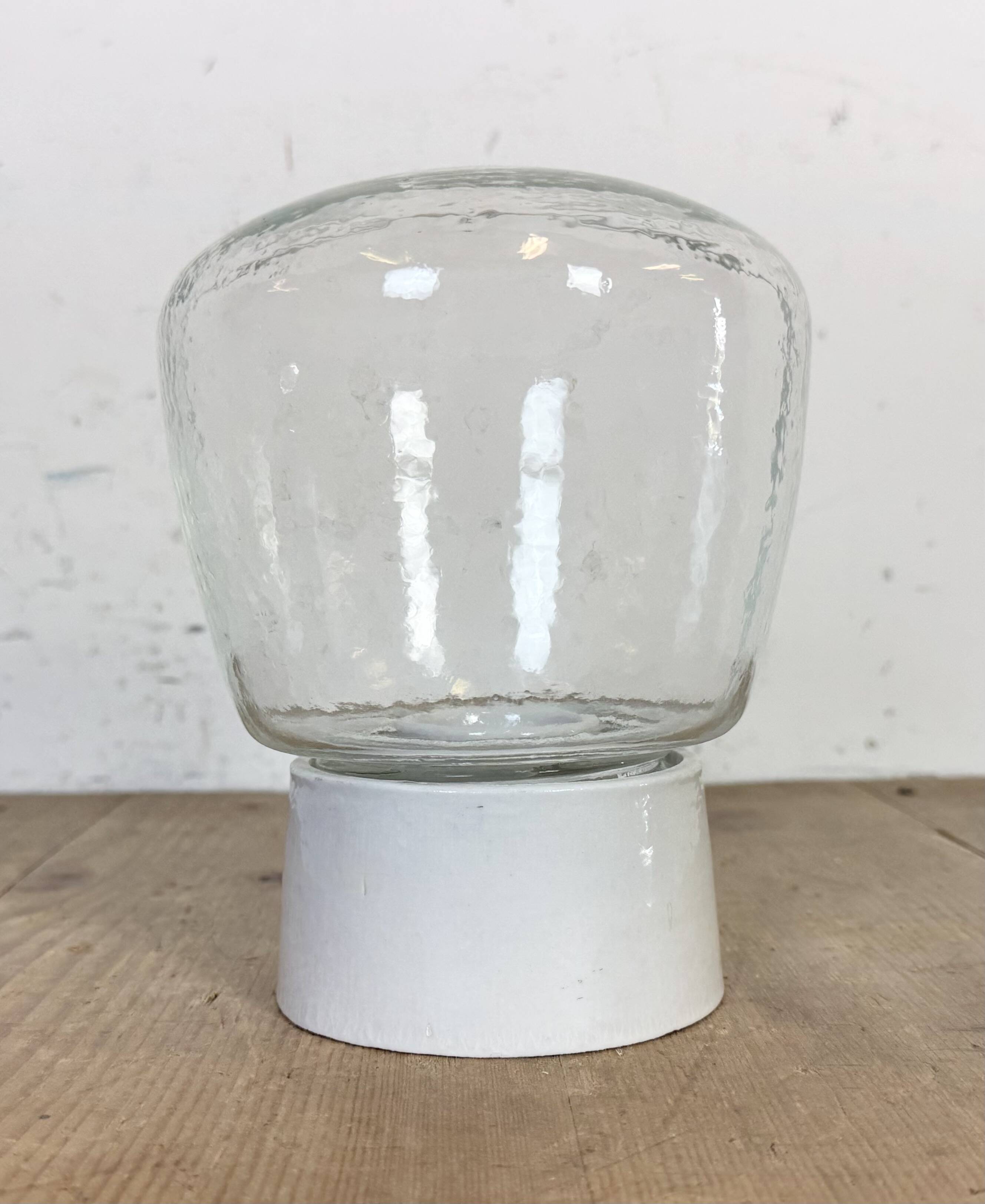 Vintage White Porcelain Ceiling Light, 1970s