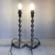 Pair of Maria Vinka silver steel lamps