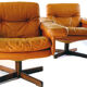 Set of Leather Sofa & 3 Armchairs by Sven Ivar Dysthe, Norway 1960's