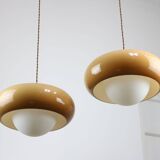 Space Age Brown Pendant Lamp from Guzzini, 1960s