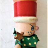 Vintage hand-painted old wooden shell