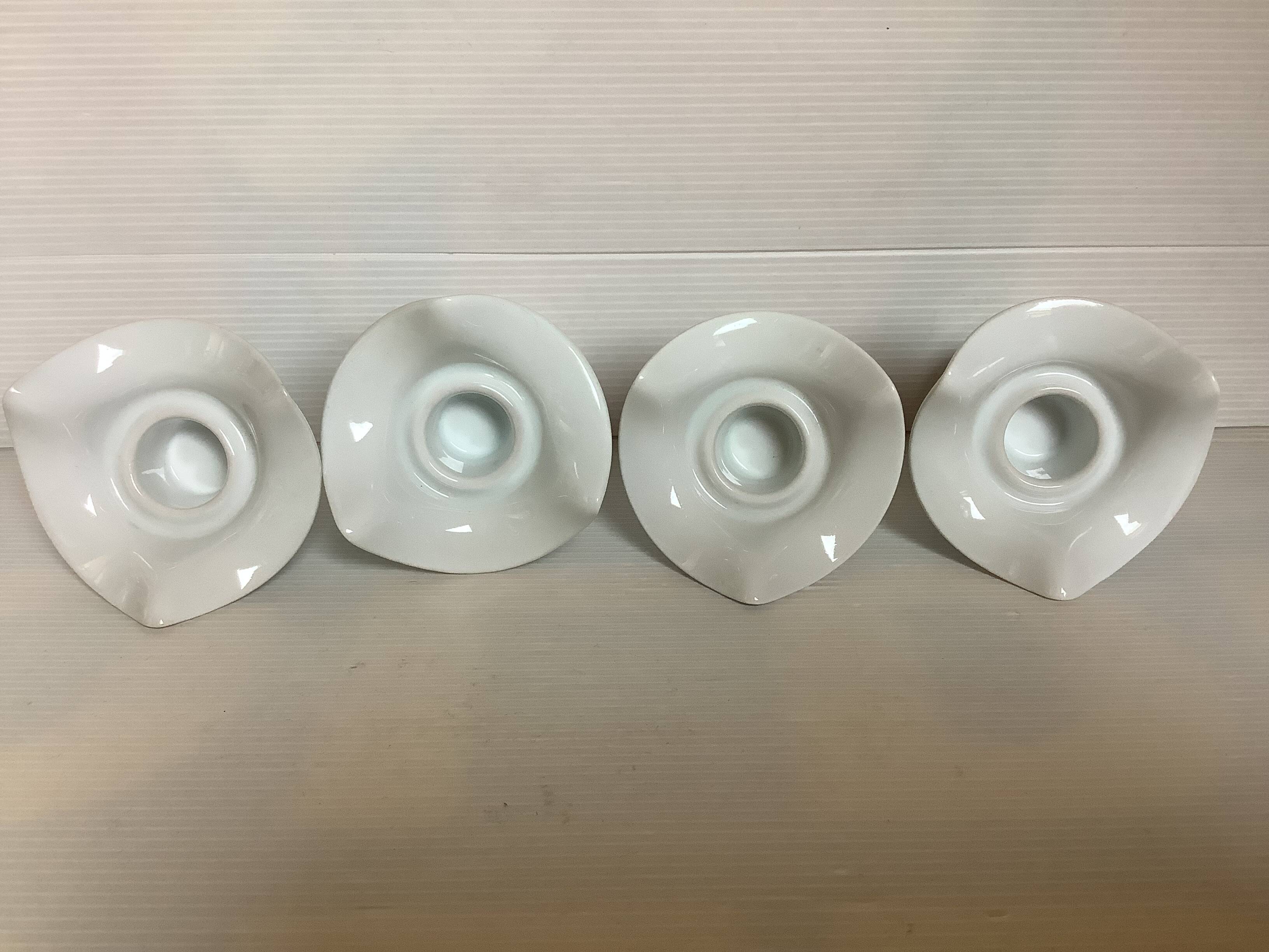 Four white candle holders KPM bavaria Germany