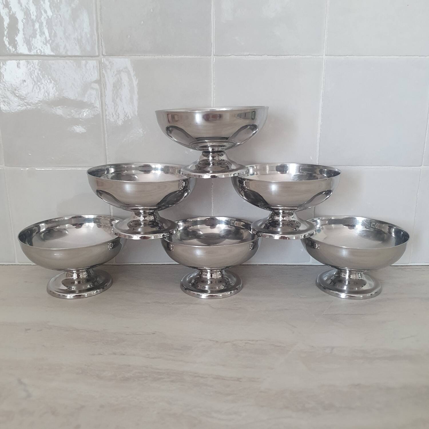 6 Remy Letang 18/10 stainless steel bowls