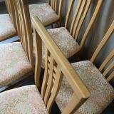 Magnificent set of 6 Italian high back dining chairs from the 20th century