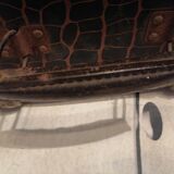 Old 1930s crocodile effect suitcase