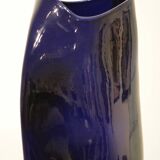 Important blue glazed ceramic vase signed by Max Idlasflag