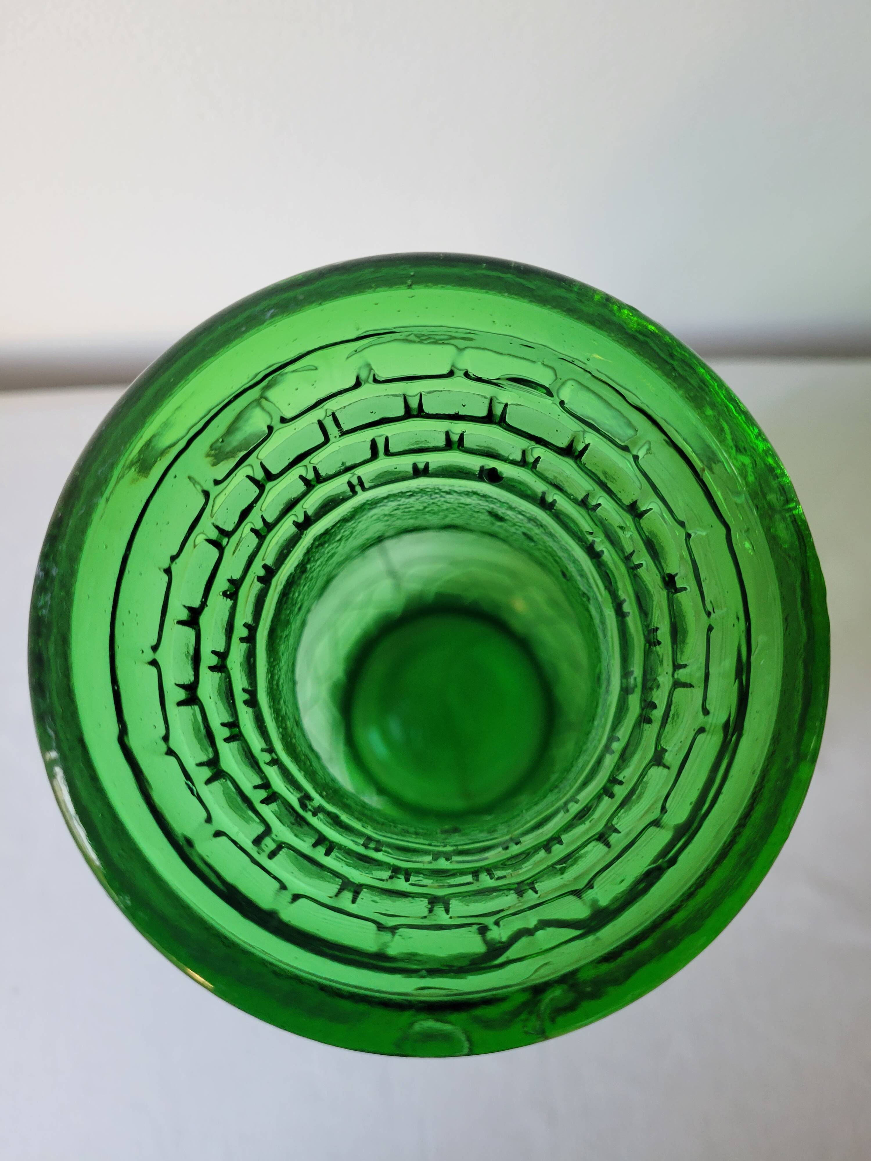 Empoli green glass vase