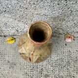 Small antique stoneware vase signed Jean Metenier